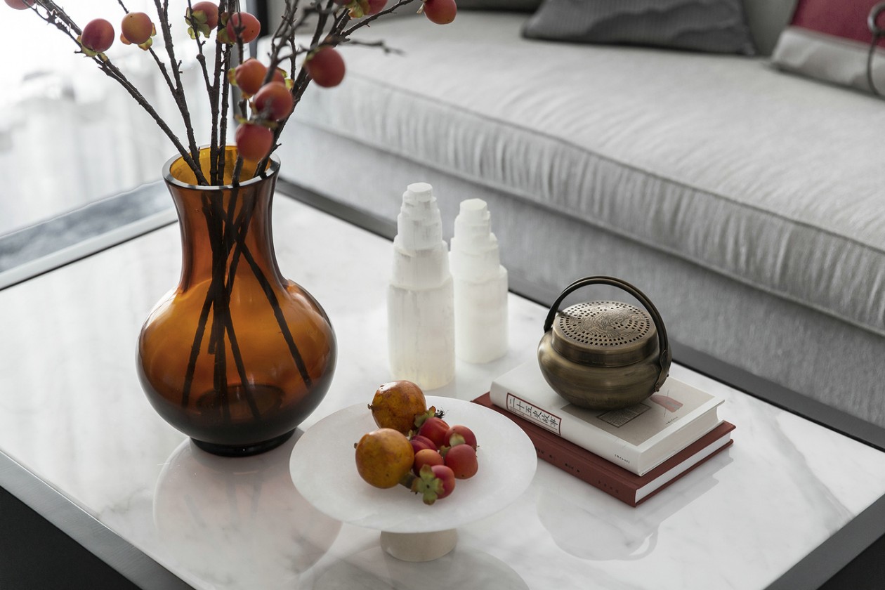 新中式风格室内家装案例效果图-客厅茶几 新中式风格室内家装案例效果图-客厅茶几