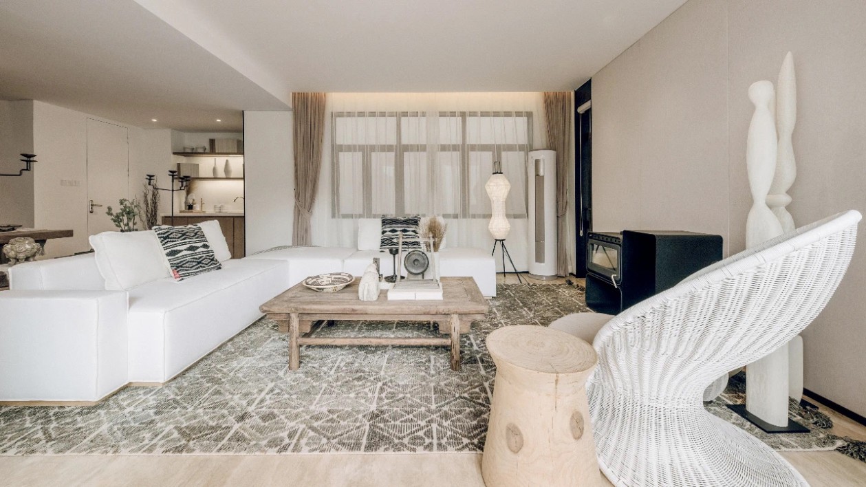 现代自然风格室内家装案例效果图-客厅 现代自然风格室内家装案例效果图-客厅