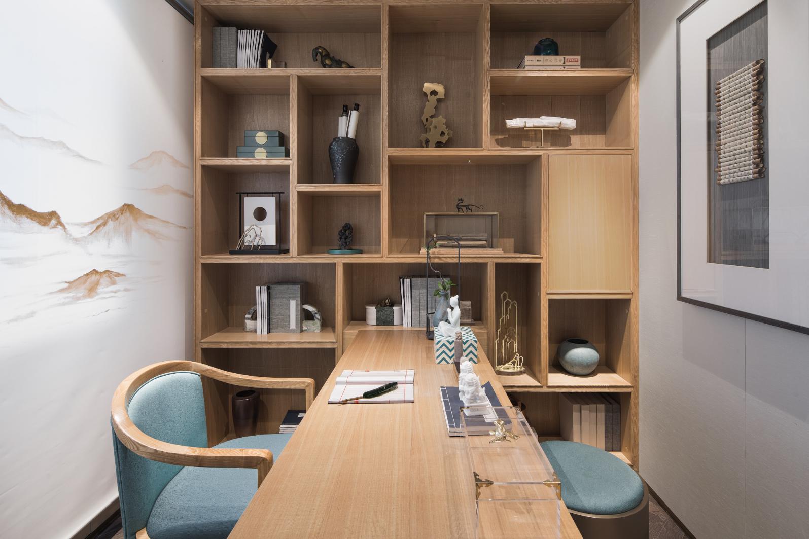 装修案例新中式风格室内装修效果图-书房 装修案例新中式风格室内装修效果图-书房